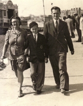 Ivan wih his mum and dad August 1946