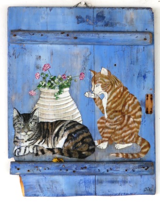 Cat Sign Amorgos Greece